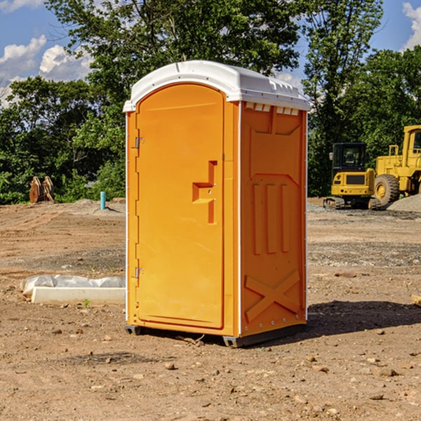 how often are the porta potties cleaned and serviced during a rental period in Brownsville MN